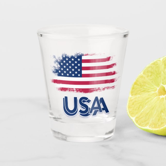 Vaso De Chupito Bandera de Estados Unidos (Anverso)