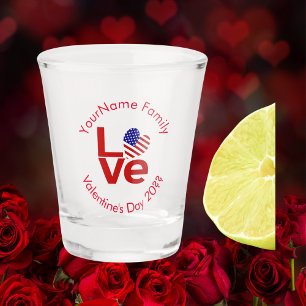Vaso De Chupito Bandera de Estados Unidos de América Personalizada