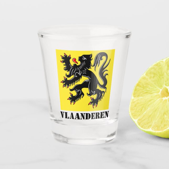 Vaso De Chupito Bandera de Flandes (Anverso)