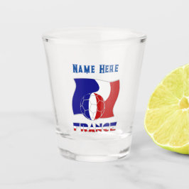 Vaso De Chupito Bandera de fútbol francesa personalizada