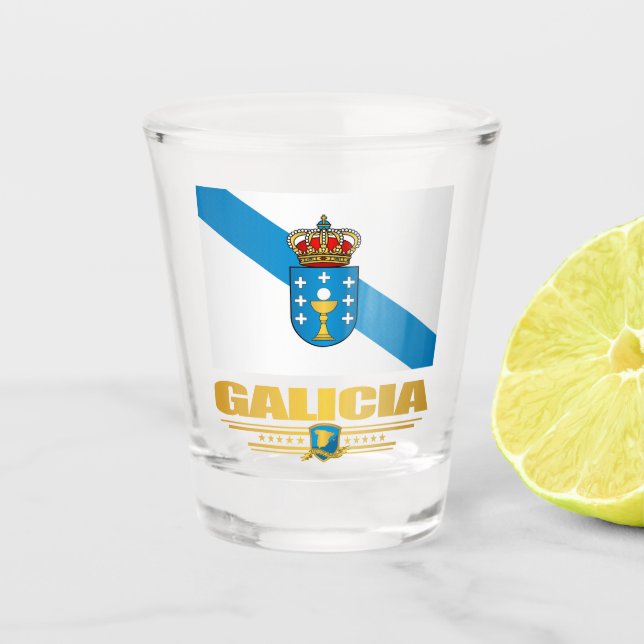 Vaso De Chupito Bandera de Galicia (Anverso)