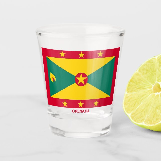 Vaso De Chupito Bandera de Granada (Anverso)