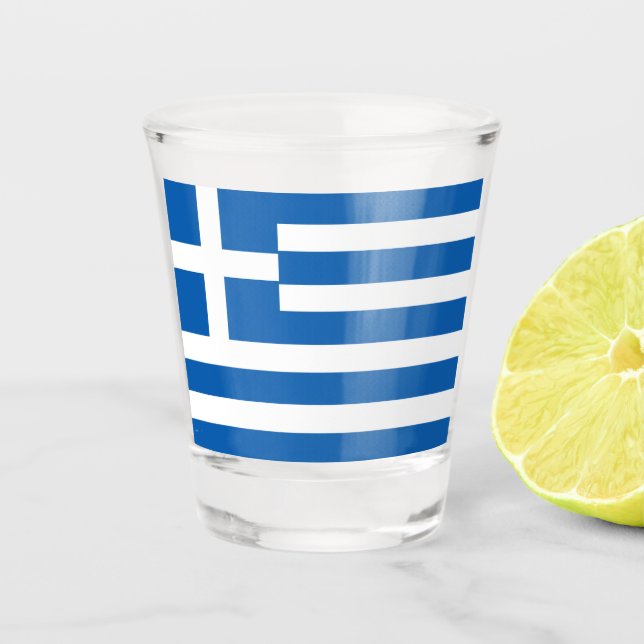 Vaso De Chupito Bandera de Grecia (Anverso)