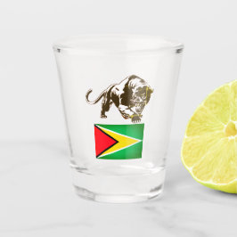 Vaso De Chupito Bandera de Guyana con Jaguar