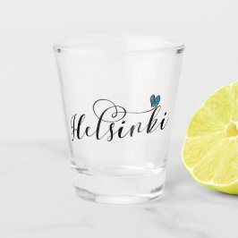 Vaso De Chupito Bandera De Helsinki En El Corazón, Finlandia