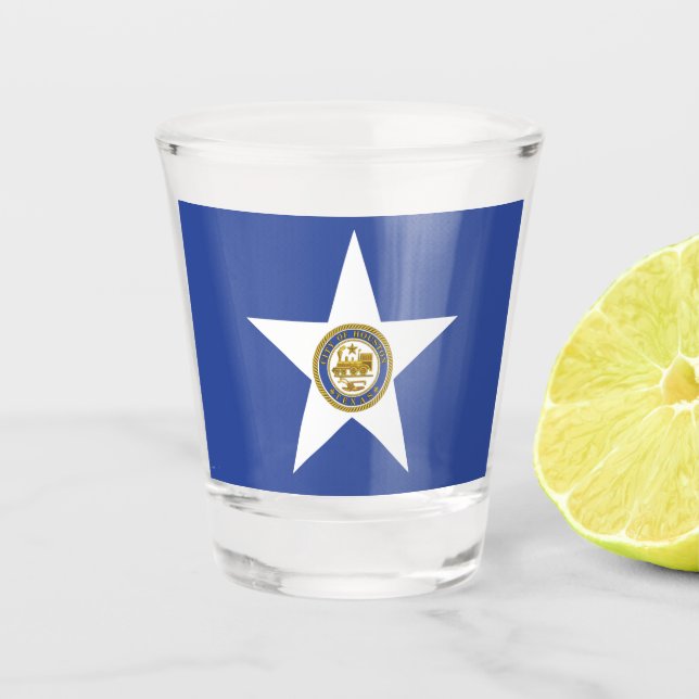 Vaso De Chupito Bandera de Houston (Texas) (Anverso)