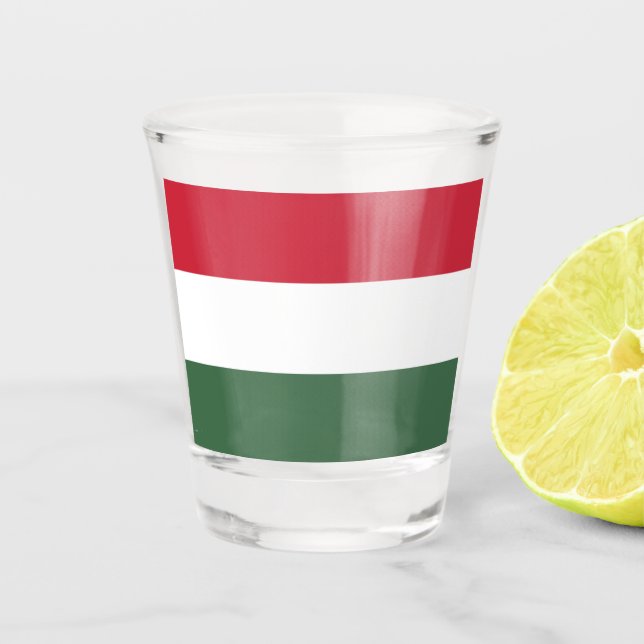 Vaso De Chupito Bandera de Hungría (Anverso)