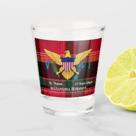 Vaso De Chupito Bandera de Islas Vírgenes de los Estados Unidos Sa