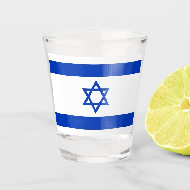 Vaso De Chupito Bandera de Israel (Anverso)