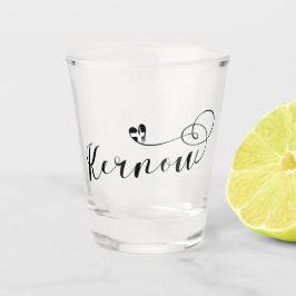 Vaso De Chupito Bandera de Kernow en el corazón, Cornish, Cornwall