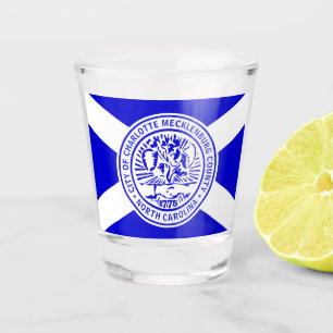 Vaso De Chupito Bandera de la ciudad de Charlotte