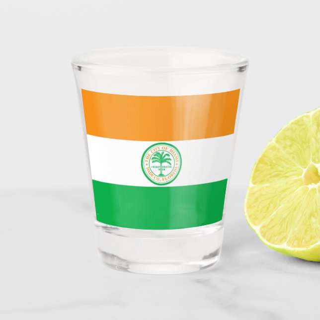 Vaso De Chupito Bandera de la ciudad de Miami (Anverso)