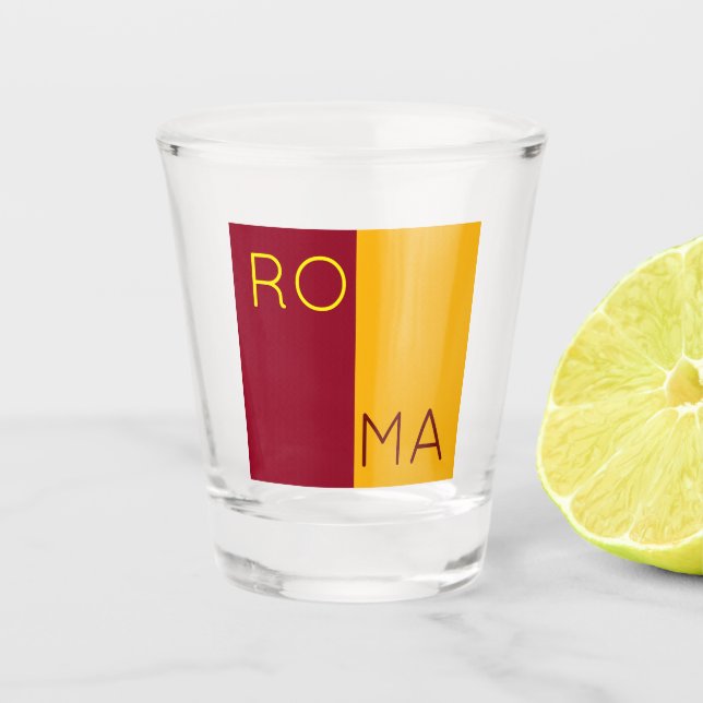 Vaso De Chupito Bandera de la ciudad de Roma, Italia (Anverso)