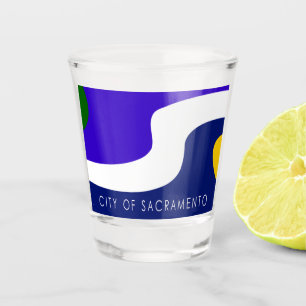 Vaso De Chupito Bandera de la ciudad de Sacramento