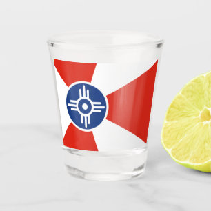 Vaso De Chupito Bandera de la ciudad de Wichita