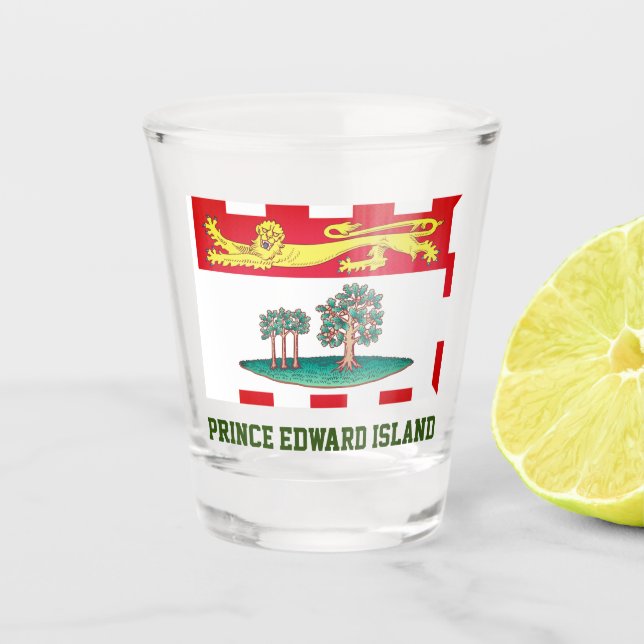 Vaso De Chupito Bandera de la Isla del Príncipe Eduardo (Anverso)