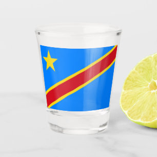 Vaso De Chupito Bandera de la RDC (República Democrática del Congo