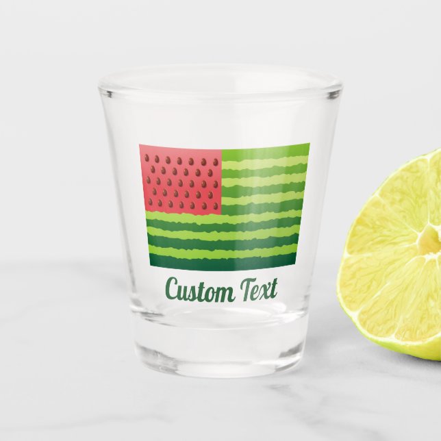 Vaso De Chupito Bandera de la sandía (Anverso)