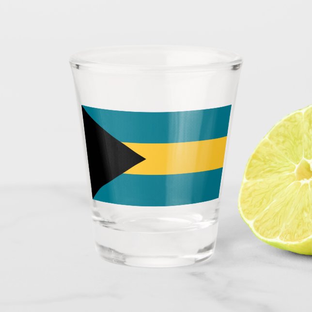 Vaso De Chupito Bandera de las Bahamas (Anverso)