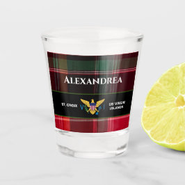 Vaso De Chupito Bandera de las Islas Vírgenes de Estados Unidos Pe