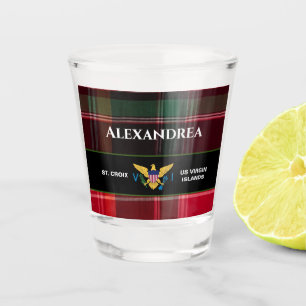 Vaso De Chupito Bandera de las Islas Vírgenes de Estados Unidos Pe