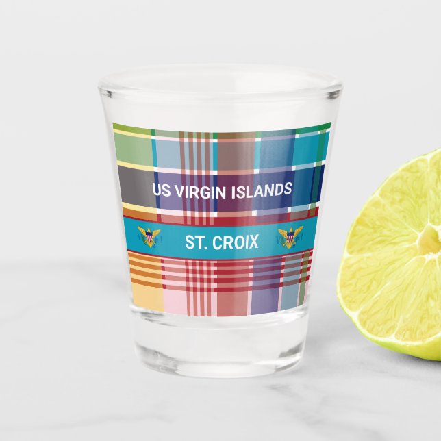 Vaso De Chupito Bandera de las Islas Vírgenes de Estados Unidos Pe (Anverso)