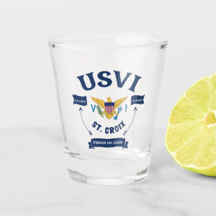Vaso De Chupito Bandera de las Islas Vírgenes de los Estados Unid