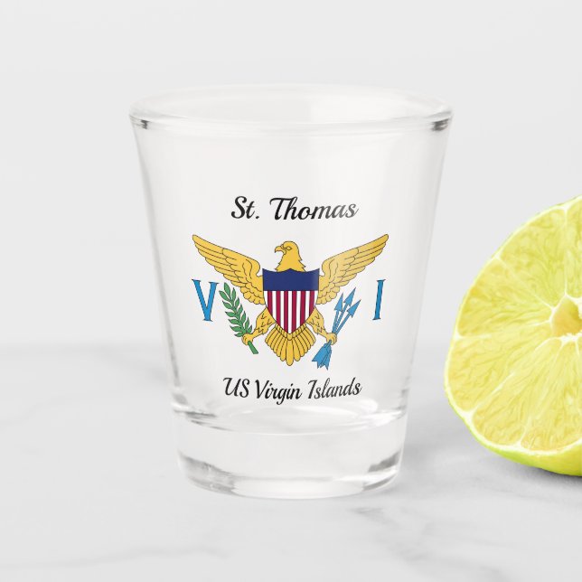 Vaso De Chupito Bandera de las Islas Vírgenes de los Estados Unido (Anverso)