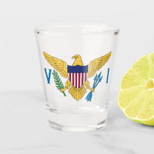 Vaso De Chupito Bandera de las Islas Vírgenes de los Estados Unido