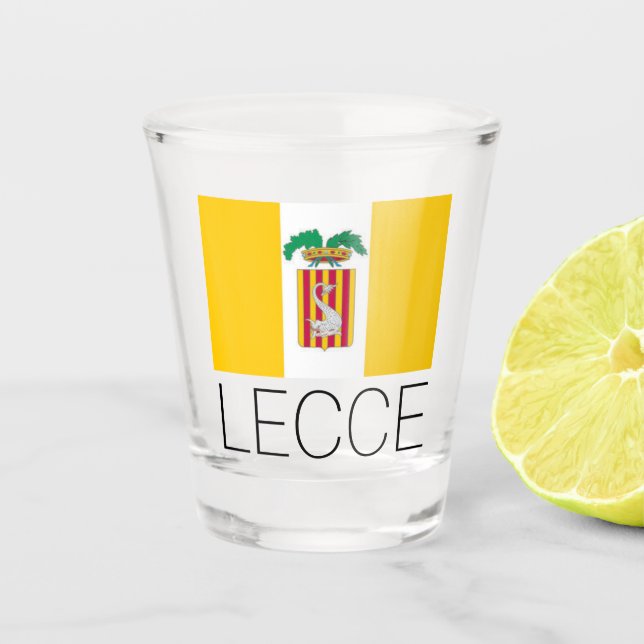 Vaso De Chupito Bandera de Lecce, Apulia (Italia) (Anverso)