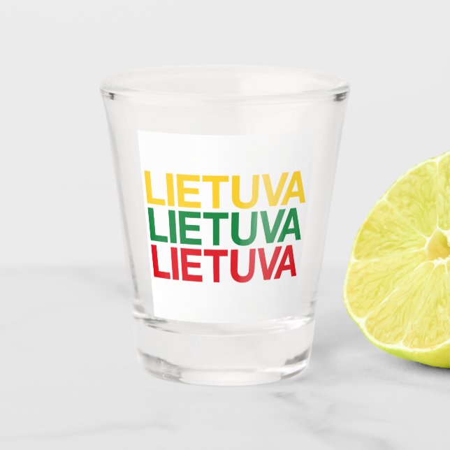 Vaso De Chupito Bandera de LITHUANIA (Anverso)