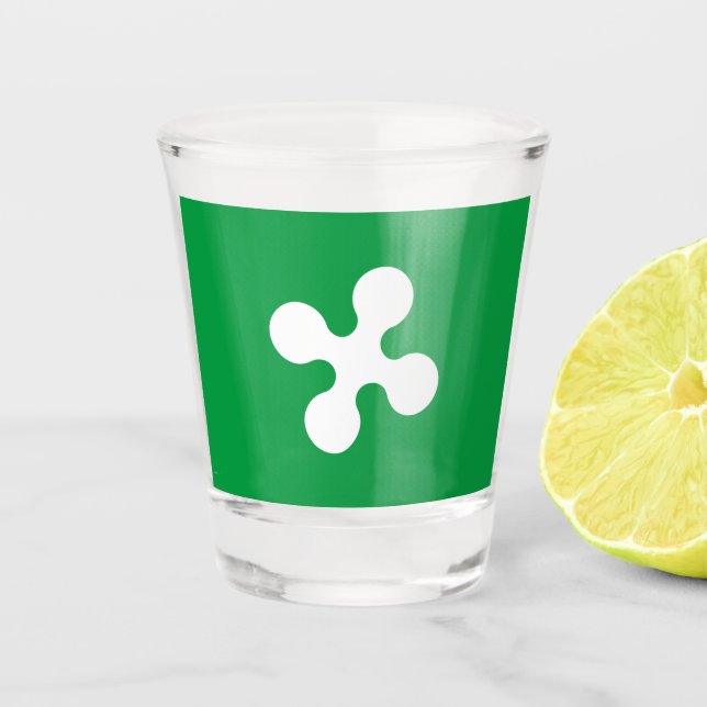Vaso De Chupito Bandera de Lombardia (Italia) (Anverso)