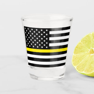 Vaso De Chupito Bandera de los despachadores de la delgada línea a