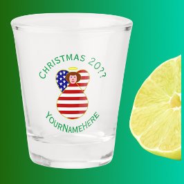Vaso De Chupito Bandera de los Navidades del Ángel Rojo Haired de 