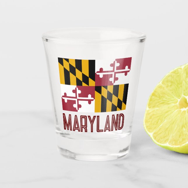 Vaso De Chupito Bandera de Maryland (Anverso)