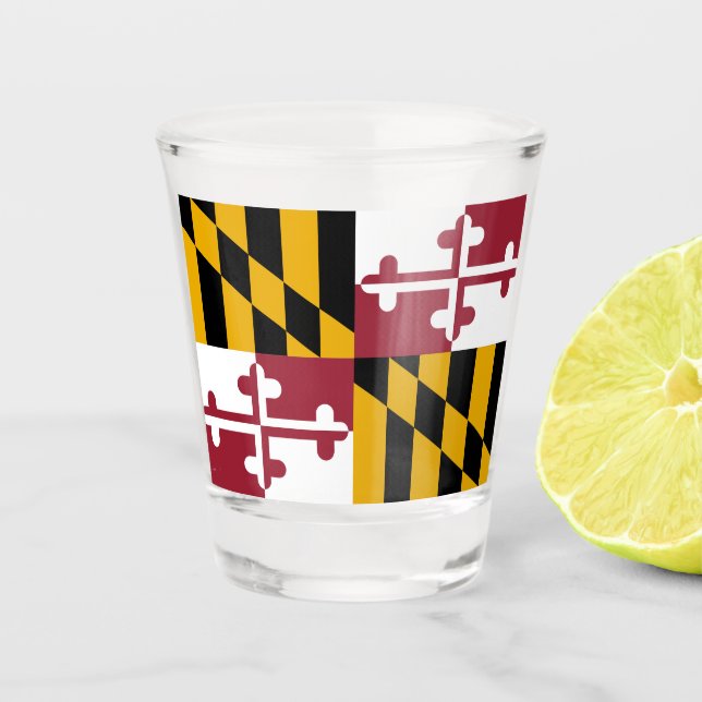 Vaso De Chupito Bandera de Maryland (Anverso)