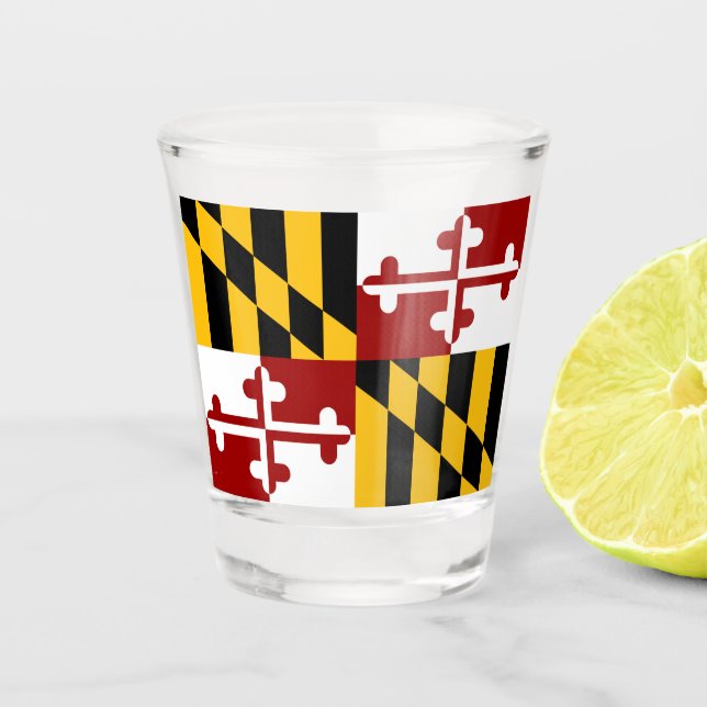 Vaso De Chupito Bandera de Maryland  (Anverso)