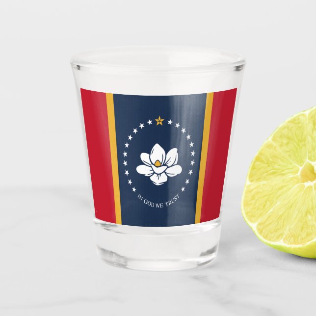 Vaso De Chupito Bandera de Misisipi (Anverso)