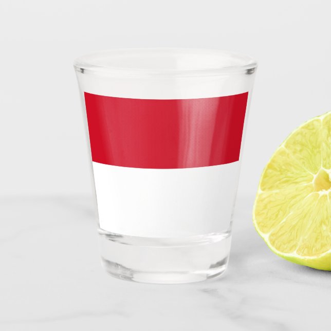 Vaso De Chupito Bandera de Mónaco (Anverso)