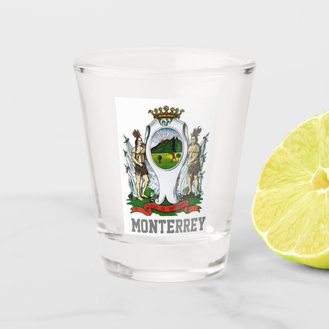 Vaso De Chupito Bandera de Monterrey, Nuevo León - MÉXICO (Anverso)