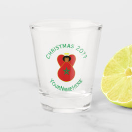 Vaso De Chupito Bandera de Navidad del ángel marroquí personalizad
