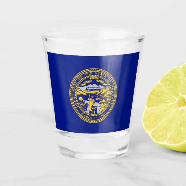 Vaso De Chupito Bandera de Nebraska  (Anverso)