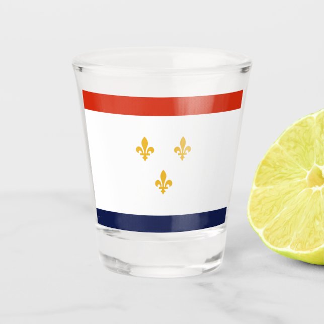 Vaso De Chupito Bandera de Nueva Orleans (Anverso)
