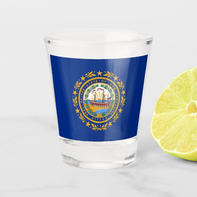 Vaso De Chupito Bandera de Nuevo Hampshire (Anverso)