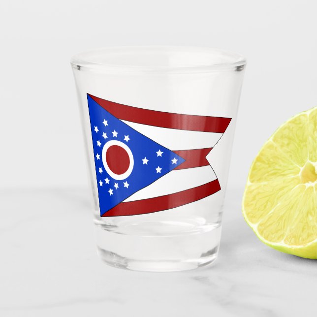 Vaso De Chupito Bandera de Ohio (Anverso)