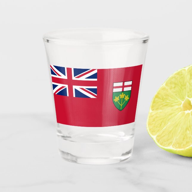 Vaso De Chupito Bandera de Ontario (Anverso)