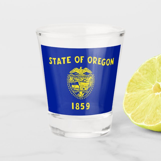 Vaso De Chupito Bandera de Oregon  (Anverso)