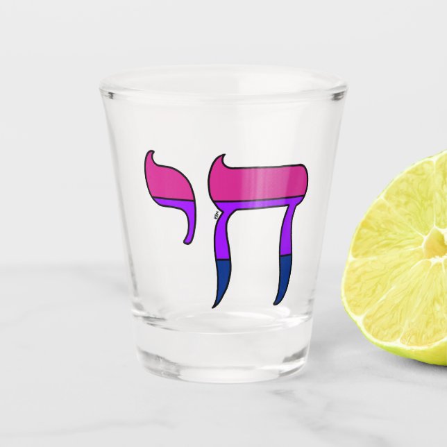 Vaso De Chupito Bandera de orgullo Bi Chai (Anverso)