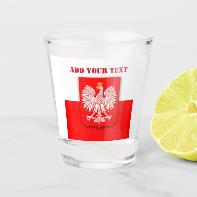 Vaso De Chupito Bandera de Polonia Fútbol Polska Patrioti (Anverso)