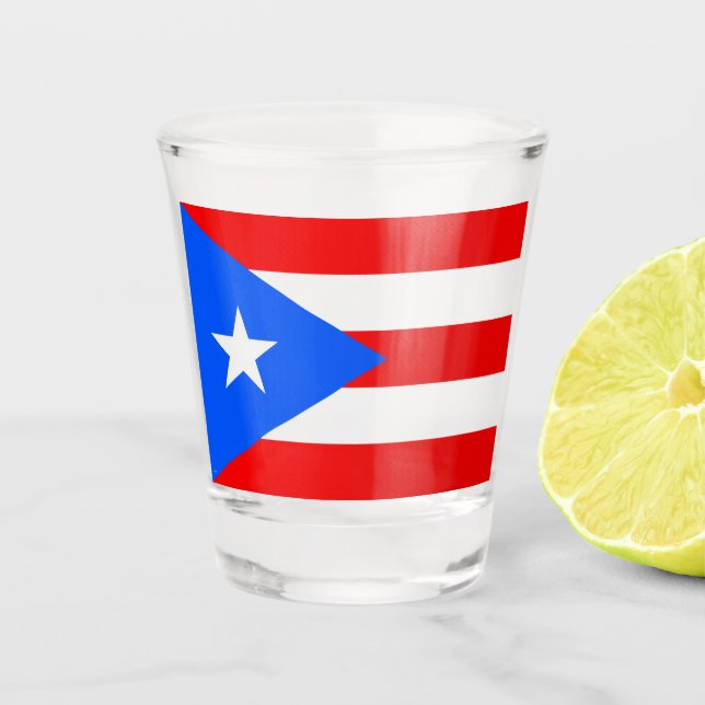 Vaso De Chupito Bandera de Puerto Rico (Anverso)